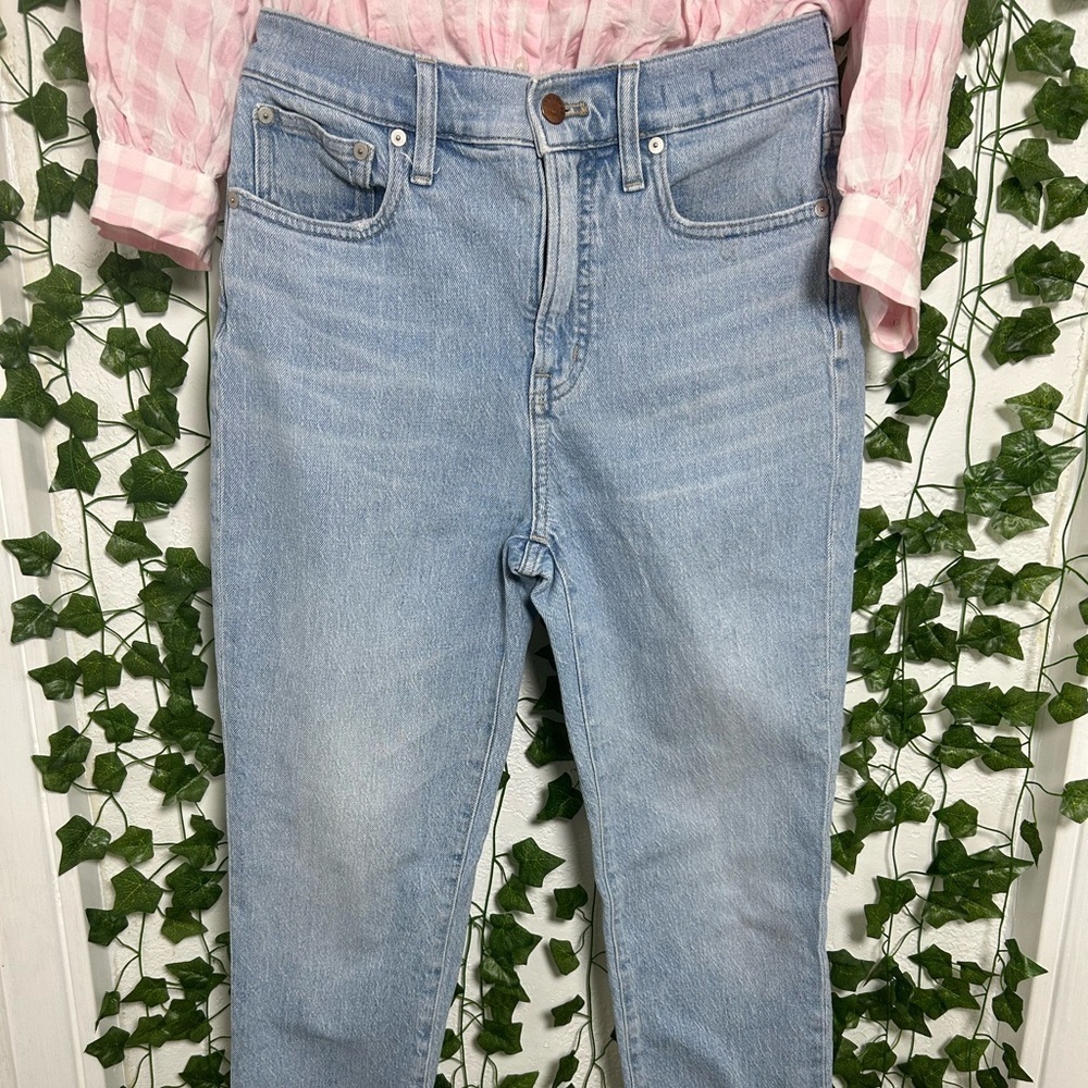 Madewell Denim with Brown Leather Detail - Picture 2 of 8